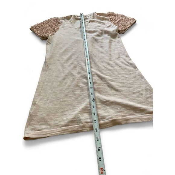 Twelve by twelve Los Angles Pink Ruffle Lace Sleeves Buttons down Women's Top - Picture 4 of 9